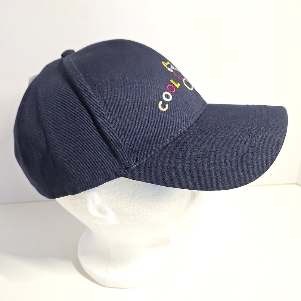Cool Cat Lady Sonoma Womens Adjustable Baseball Cap Navy Embroidered 100% Cotton - Picture 2 of 9